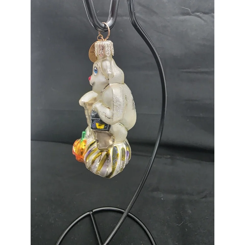 SIGNED Christopher Radko Fright D'Light Halloween Ghost Ornament 991660 VTG 1999